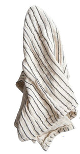 Cotton Knit Tea Towel - Black & Cream - Provisions Mercantile