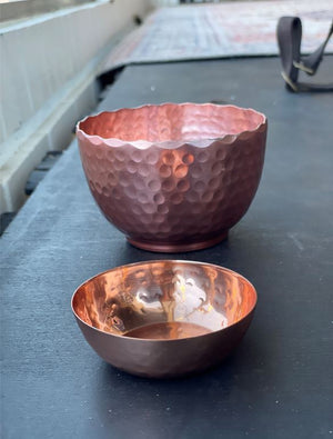 Hammered Metal Charcuterie Bowls - Provisions Mercantile