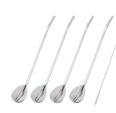 Home Stainless Spoon Straw (Set of 4) - Provisions, LLC