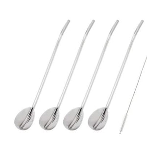 Home Stainless Spoon Straw (Set of 4) - Provisions, LLC