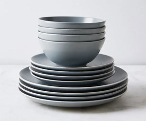 Mason Cash Classic Collection Dinnerware Set of 12 - Grey