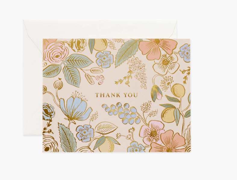 Rifle Paper Co. Thank You Cards (Box of 8 Cards) - Provisions, LLC