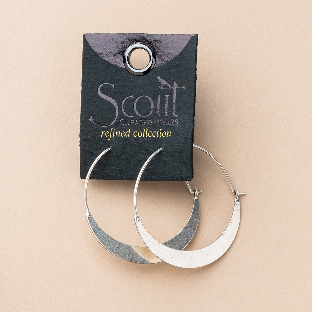Scout Crescent Hoop Refined Earring - Provisions Mercantile